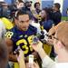 Michigan sophomore running back Thomas Rawls answers questions during media day at the Al Glick Field House on Sunday afternoon. Melanie Maxwell I AnnArbor.com